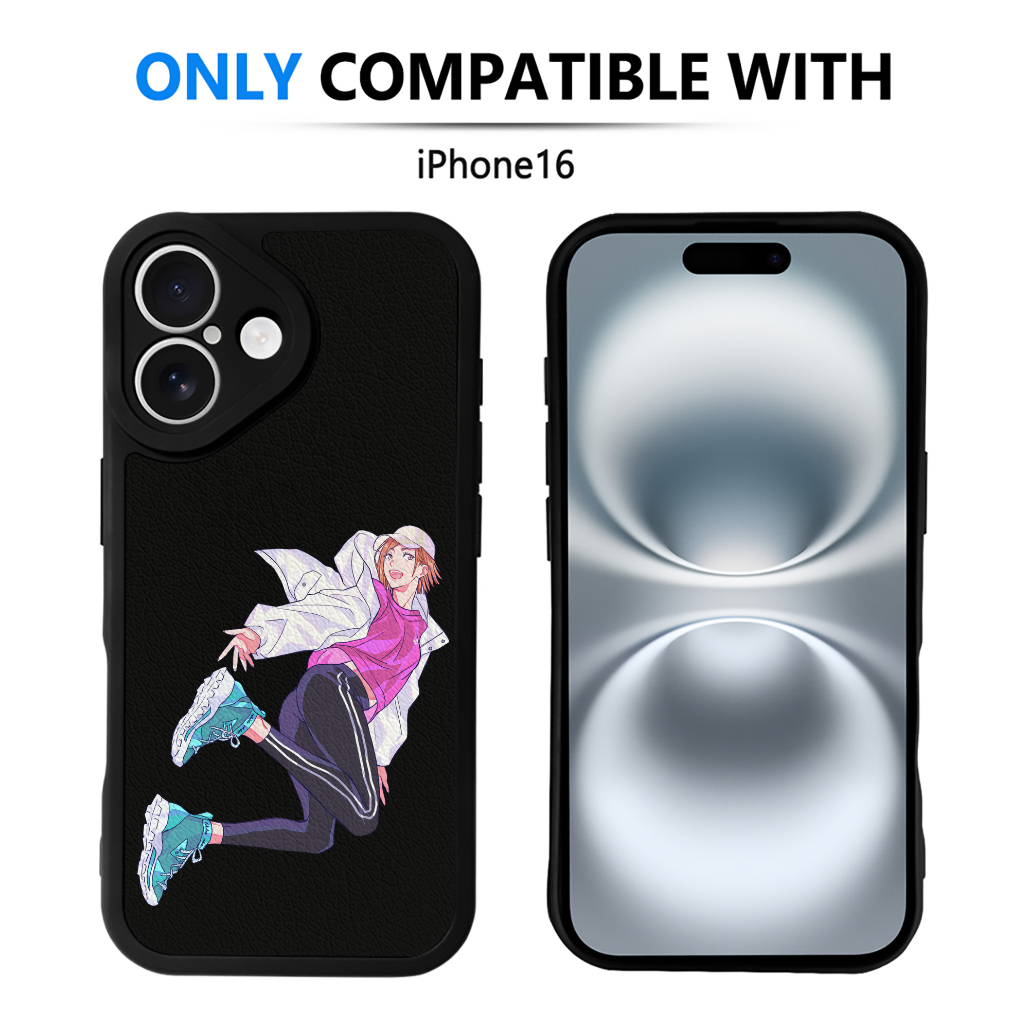 （画像用） 呪術廻戦 Jujutsu Kaisen 【iPhone 16シリーズ対応】シリコンスマホケース（レザー調） 材質：シリコン